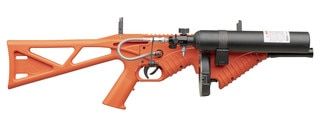 FN Less Lethal launcher, orange.